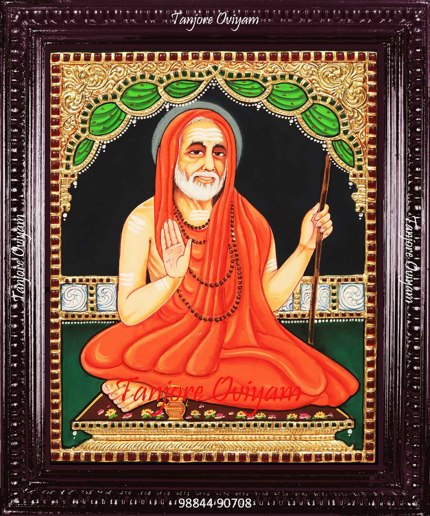 Authentic Kanchi Periyava Tanjore Painting 